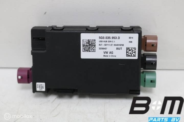 USB hub met spanningsomvormer VW Golf 7 FL 5G0035953D, Utilisé