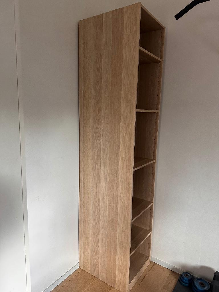 Pax kast 50x58x236 cm eikenfineer, Ophalen, Met plank(en), Gebruikt, 200 cm of meer