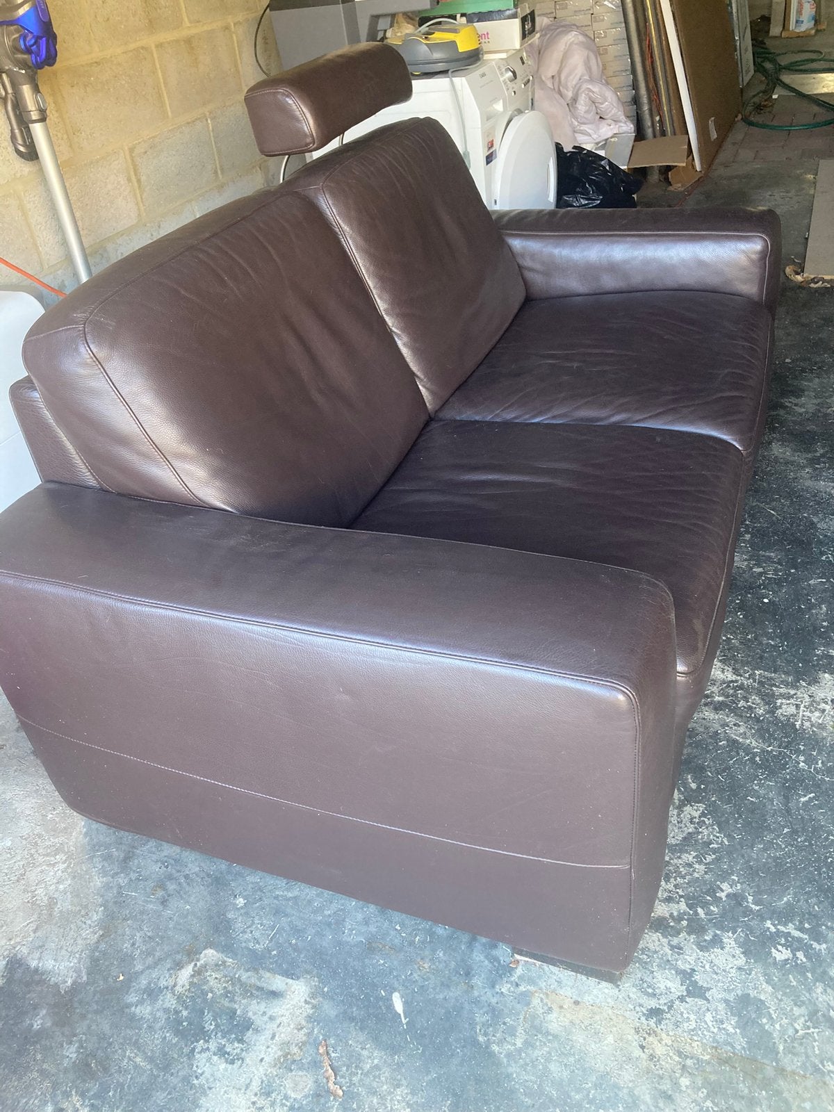 Gratis natuzzi lederen zetel in heel goede staat, Enlèvement, Comme neuf