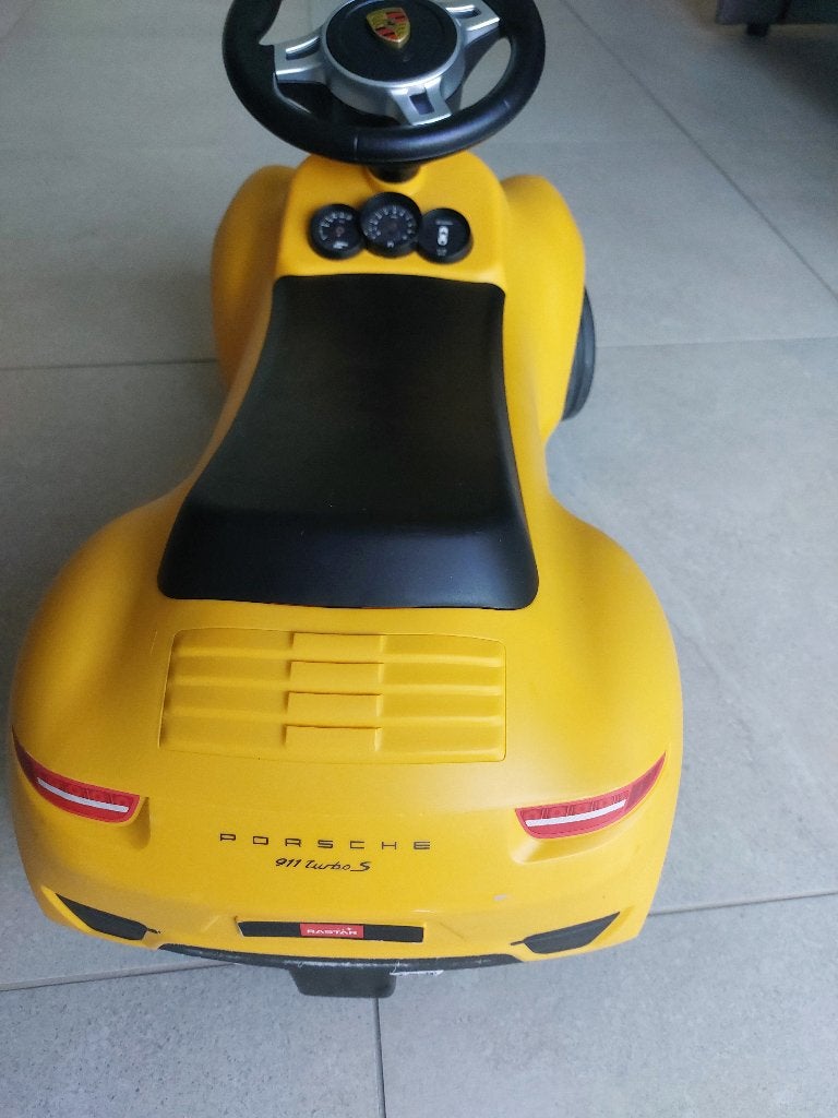 Porteur enfant Porsche jaune, Enlèvement, Comme neuf