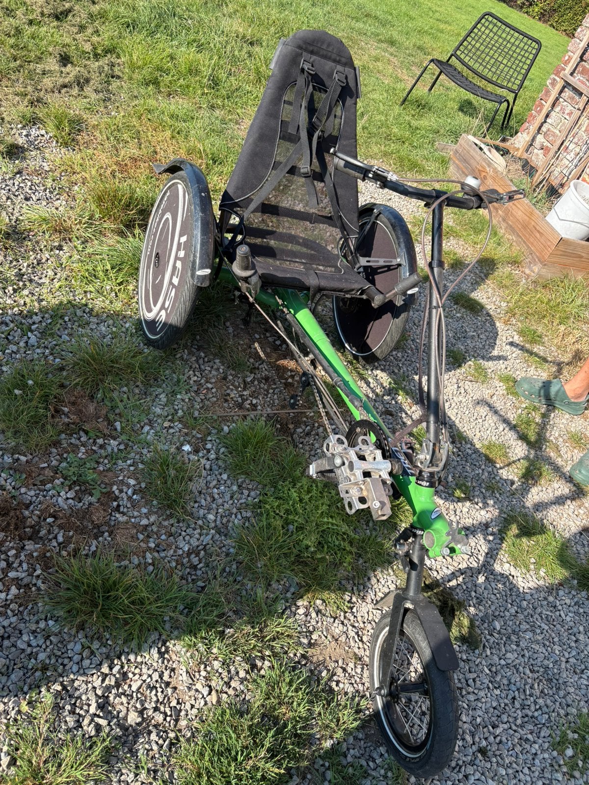 Tricycle couché 3 roues – Confortable et stable – Bon état, Enlèvement, Comme neuf