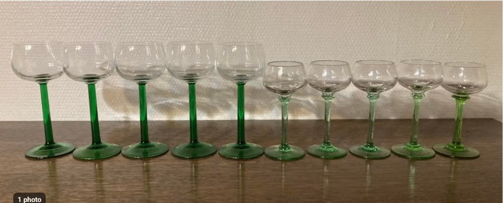 Lot de 10 verres à pied, Enlèvement, Utilisé