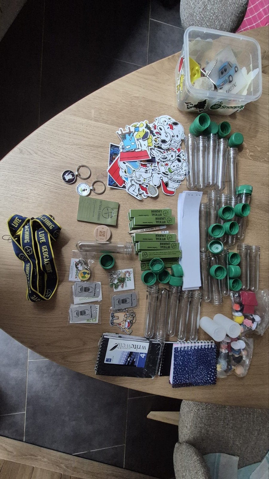 Geocaching, Ophalen