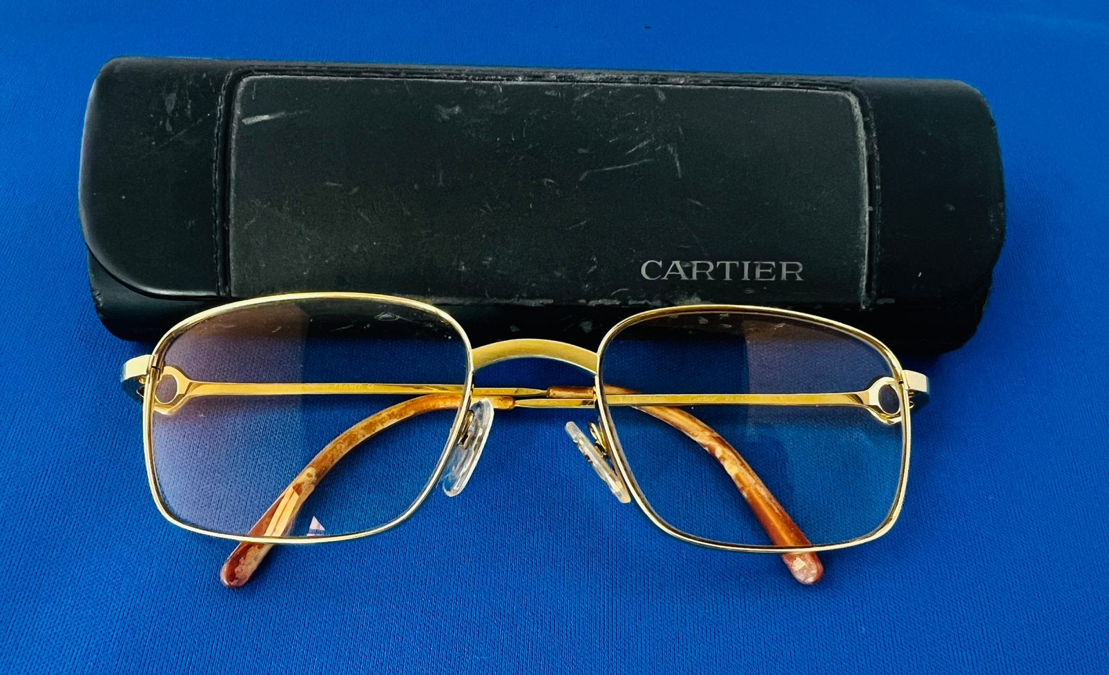 Vintage Cartier Bril - Goudkleurig Montuur met Etui uit 1989, Handtassen en Accessoires, Verzenden, Zo goed als nieuw, Bril