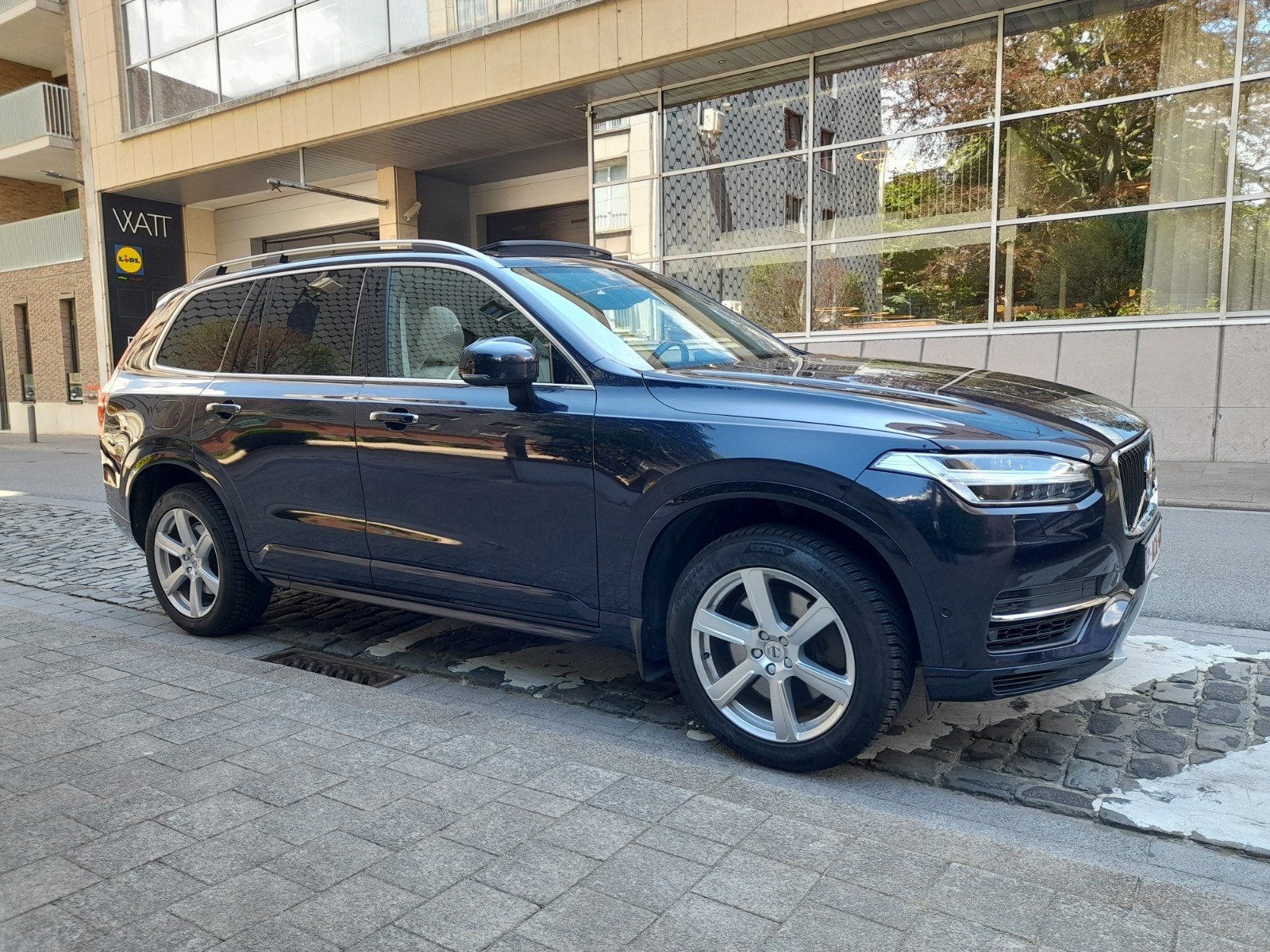 Volvo XC90 T8 Plug in Hybrid, Auto's, 4 cilinders, Blauw, 7 zetels, Leder