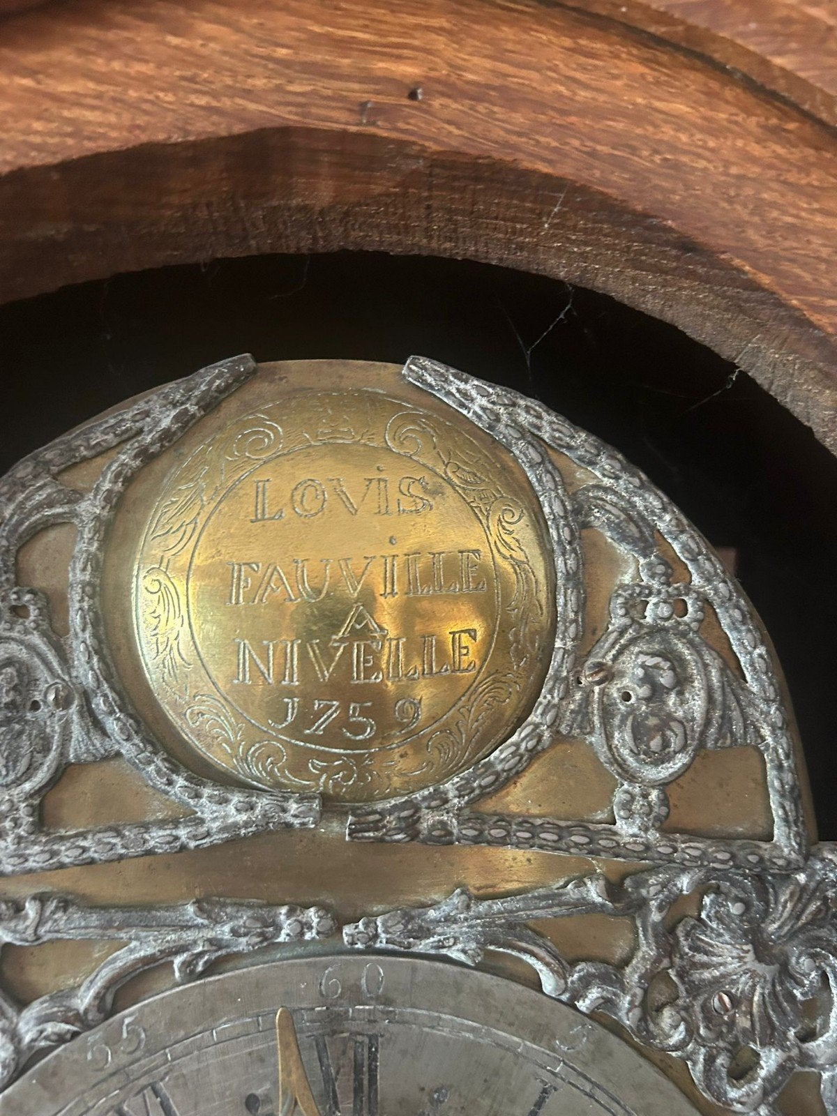 Horloge de parquet en chêne signée Louis Fauville 1759, Antiquités & Art, Antiquités | Horloges, Enlèvement
