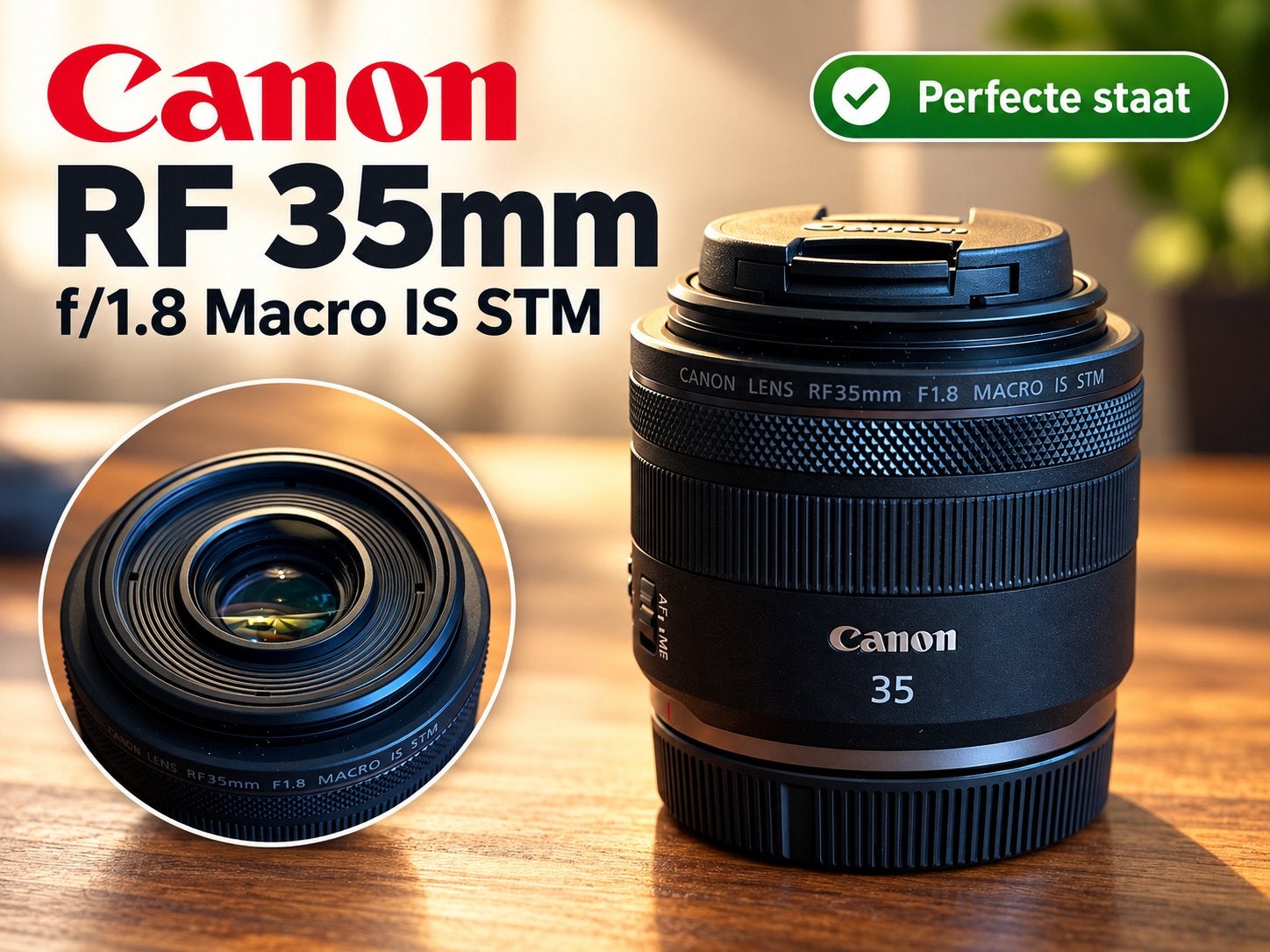 Canon RF 35mm F1.8 Macro IS STM - perfecte staat, Canon, 35 mm, Canon RF, Ophalen of Verzenden
