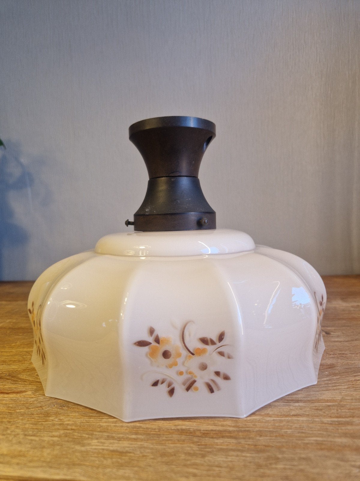 vintage plafondlamp opaline glas, Antiek en Kunst, Ophalen of Verzenden