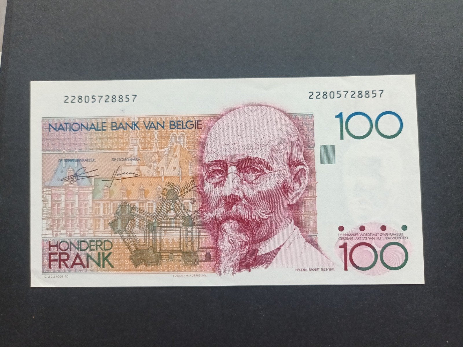 FDC 100 francs Genie-Godeaux, Ophalen of Verzenden, Los biljet
