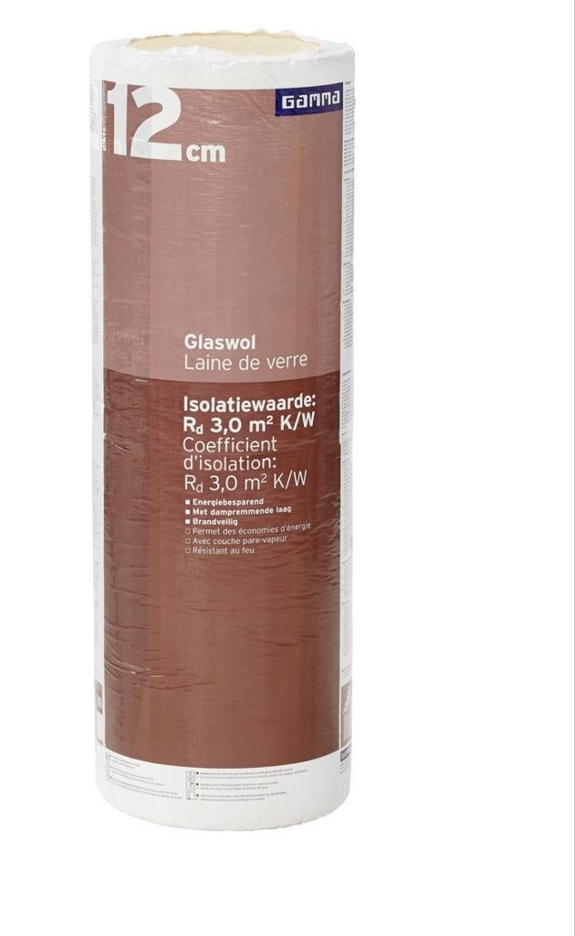 Glaswol 12 cm dikte 36m², Doe-het-zelf en Bouw, Isolatie en Afdichting, Ophalen, Glaswol
