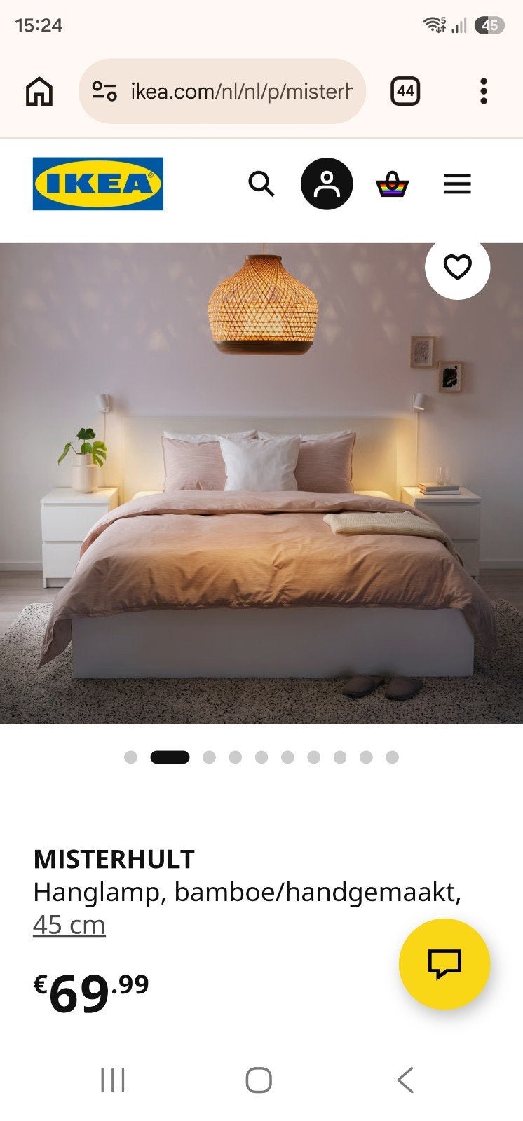 Hanglamp, Ophalen