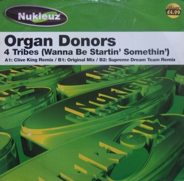 Organ Donors - 4 Tribes (Wanna Be Startin' Somethin'), Enlèvement ou Envoi, Comme neuf, 12 pouces, House