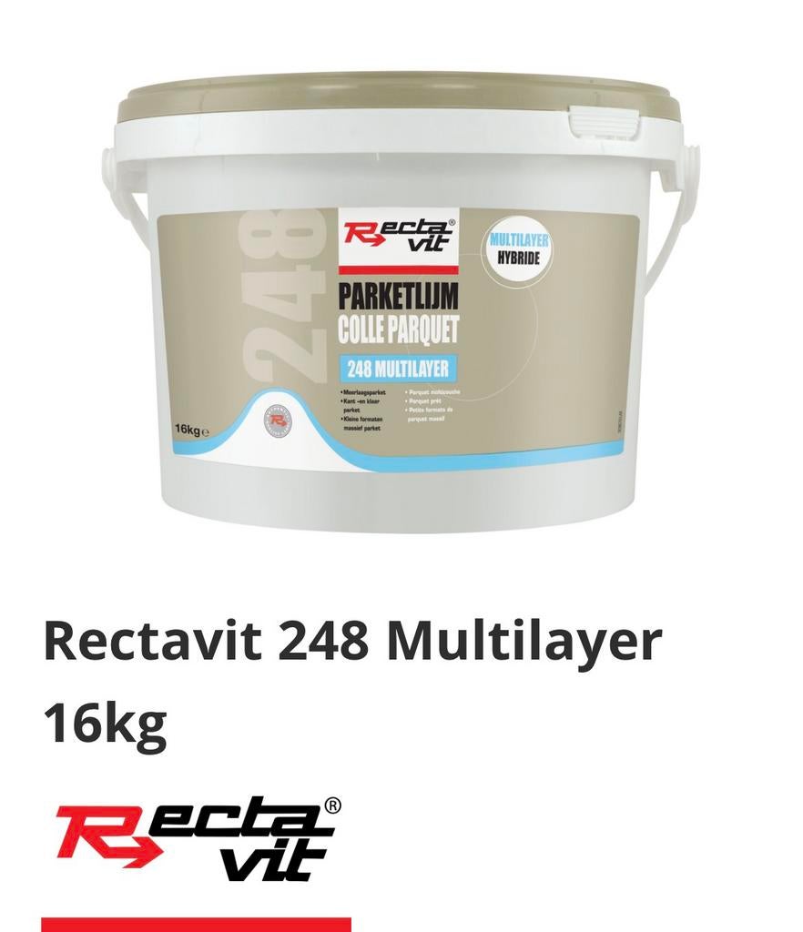 Parketlijm rectavit 248, Doe-het-zelf en Bouw, 15 tot 20 liter, Ophalen, Nieuw, Geel