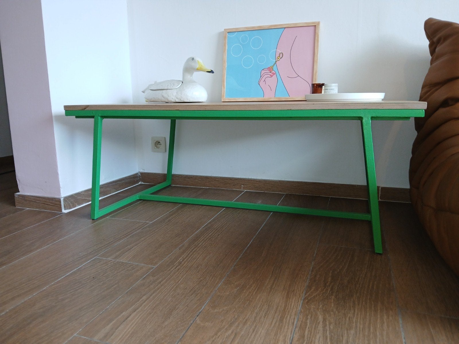 Zeer stevige salontafel, Huis en Inrichting, Ophalen, 50 tot 100 cm, 100 tot 150 cm, Zo goed als nieuw
