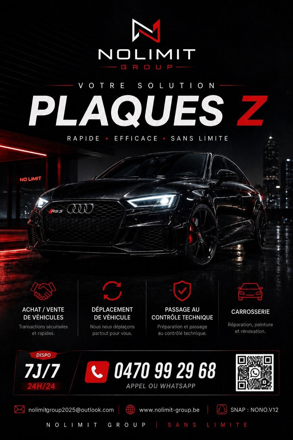 CONTROLE TECHNIQUE/DEPLACEMENT/PLAQUE Z