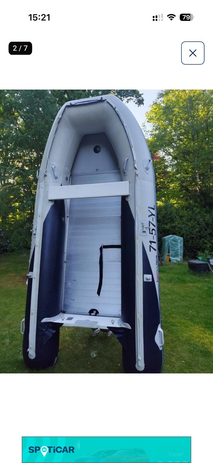 Rubberboot honwave t40 4 meter met  yamaha 6 pk, Watersport en Boten, Rubberboten, Aluminium, 4 m, Zo goed als nieuw, Inclusief motor