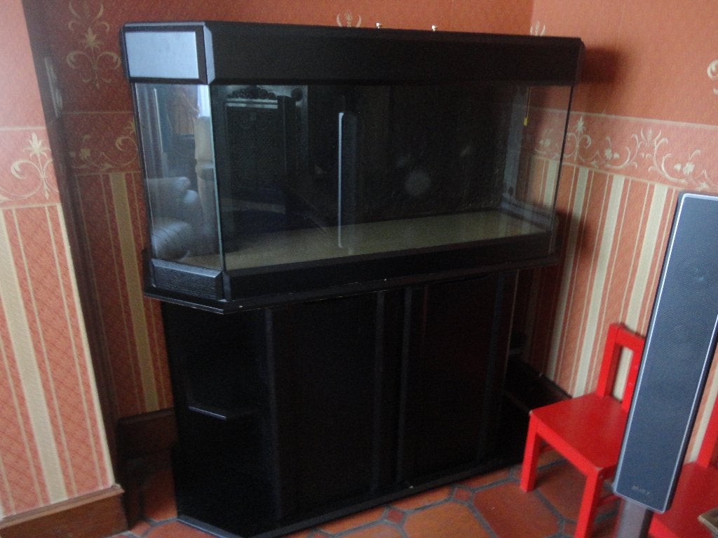Aquarium met kast, Enlèvement, Plantes incluses, Utilisé, Aquarium vide