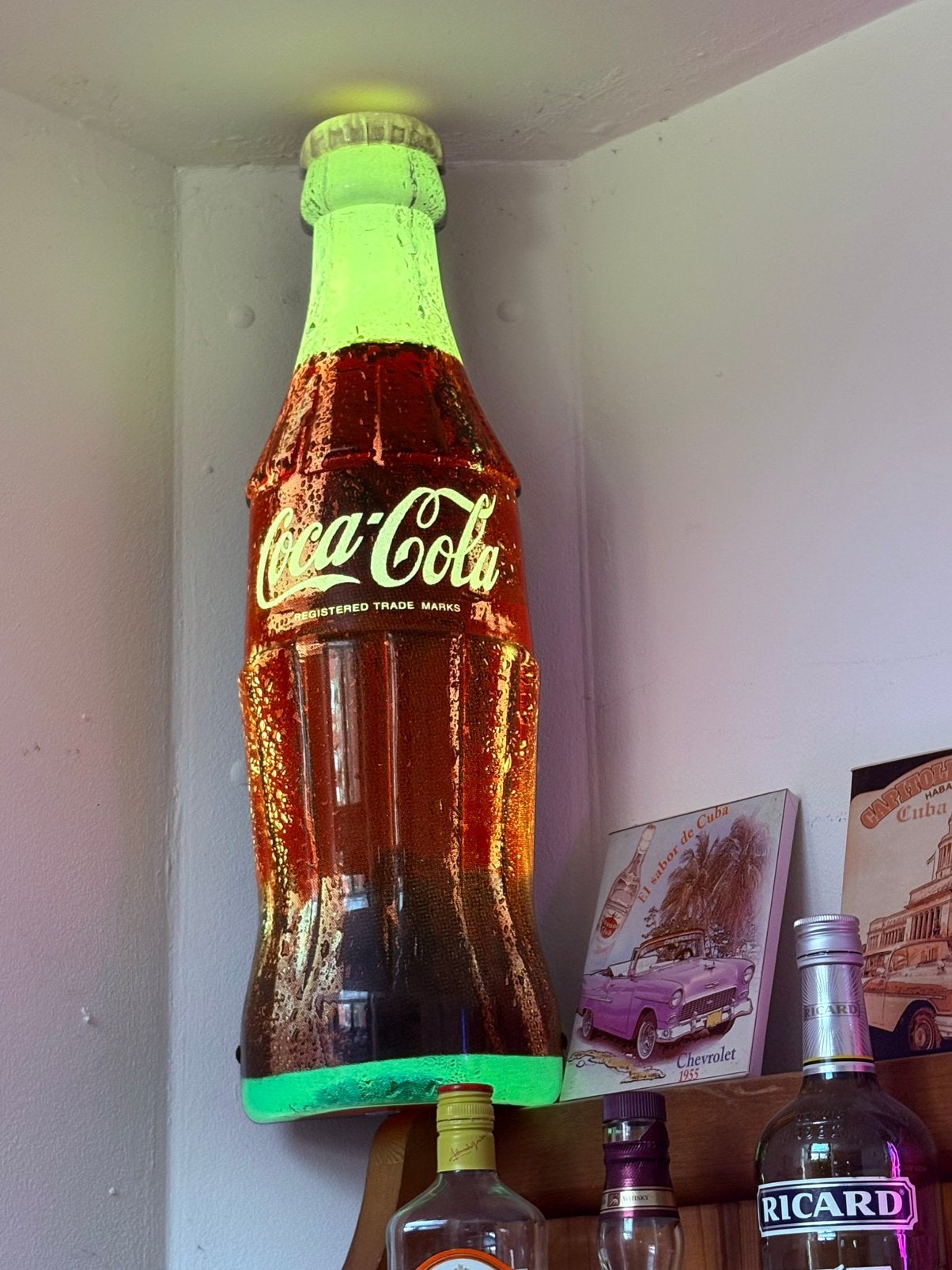 Coca Cola original grote lamp, Ophalen, Zo goed als nieuw, Lichtbak of (neon) lamp