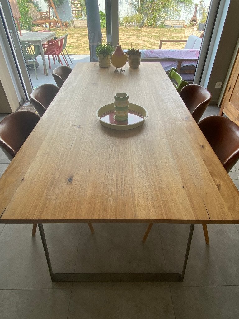 Eettafel, Ophalen, 100 tot 150 cm, Eikenhout, 200 cm of meer