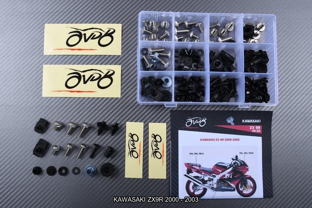 Kuip bouten set voor AVDB KAWASAKI ZX9R 2000 - 2003, Motoren, Ophalen of Verzenden, Nieuw