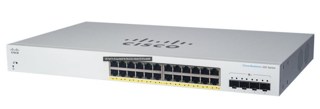 Cisco CBS220-24P-4G Managed netwerk switch PoE+, Enlèvement ou Envoi, Utilisé