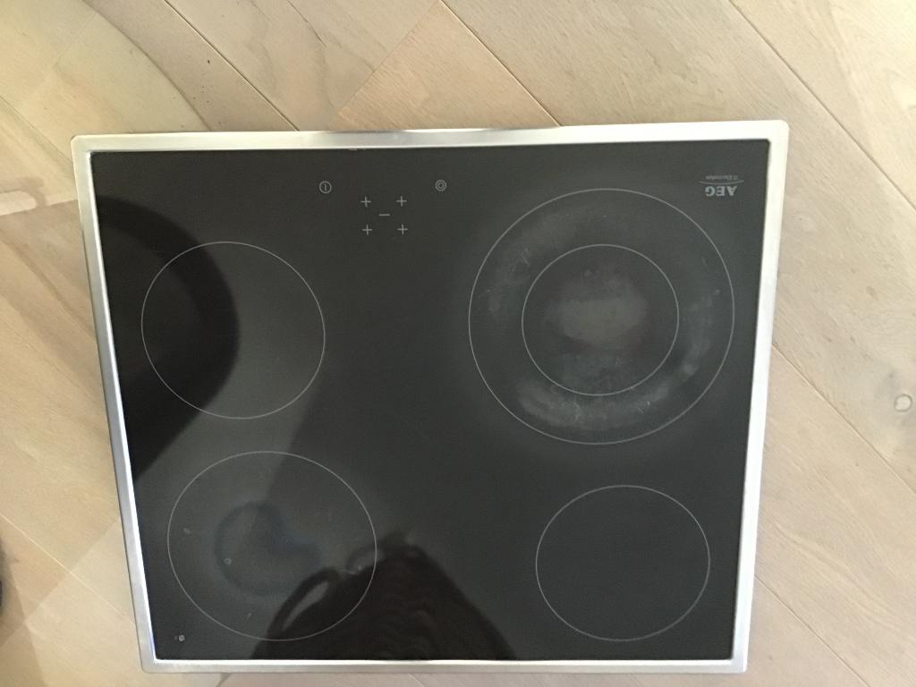 Vitroketamische kookplaat AEG, Elektronische apparatuur, Ophalen, Gebruikt, Keramisch, 4 kookzones