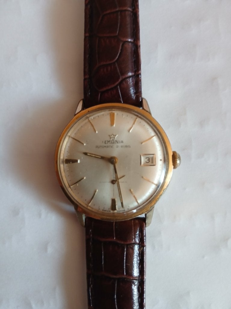 Montre vintage Lemania, Montre-bracelet, Autres marques, Enlèvement ou Envoi, 1960 ou plus tard