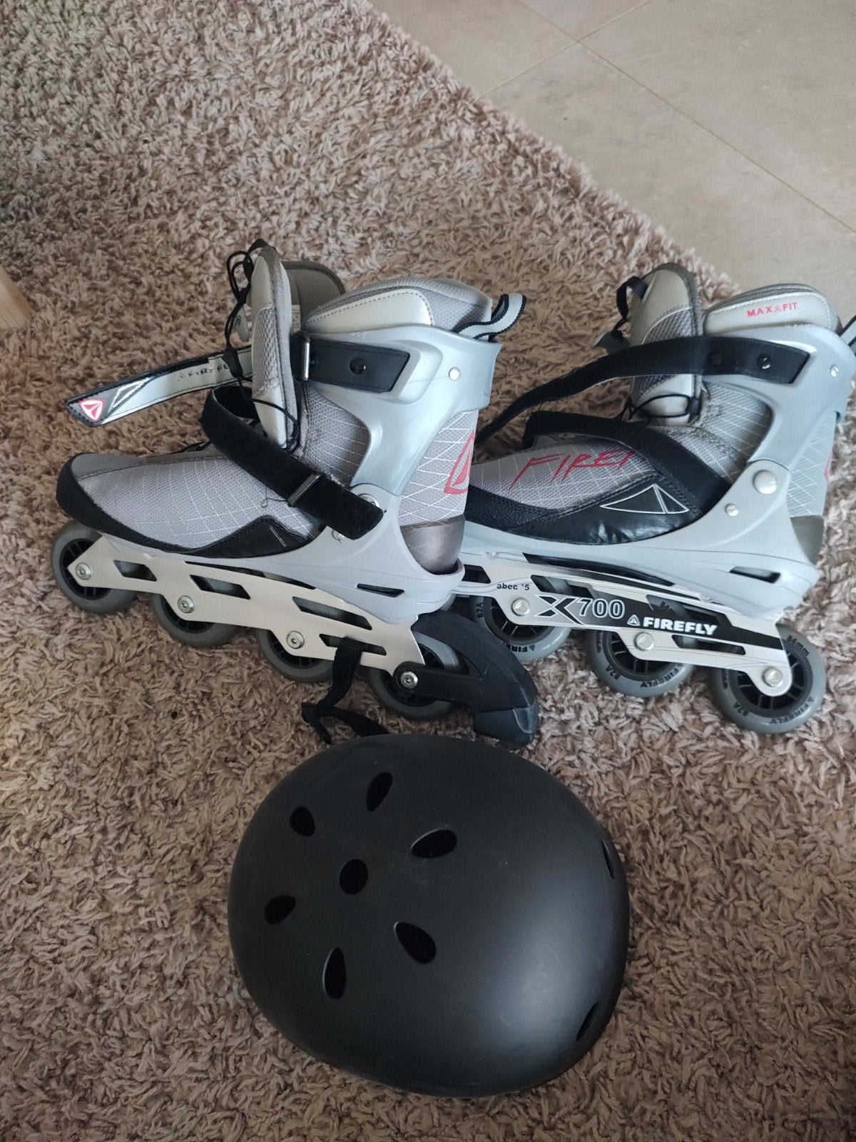Inline skates maat 46 met helm, Sport en Fitness, Skeelers, Ophalen