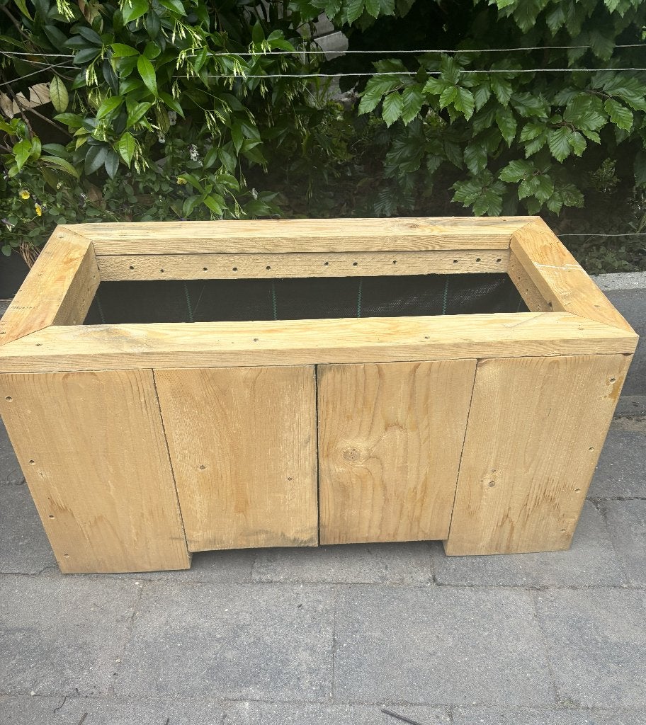 Robuuste steigerhouten plantenbak 80x40x40 cm, Tuin en Terras, Ophalen, Nieuw, Balkon, Rijkevorsel