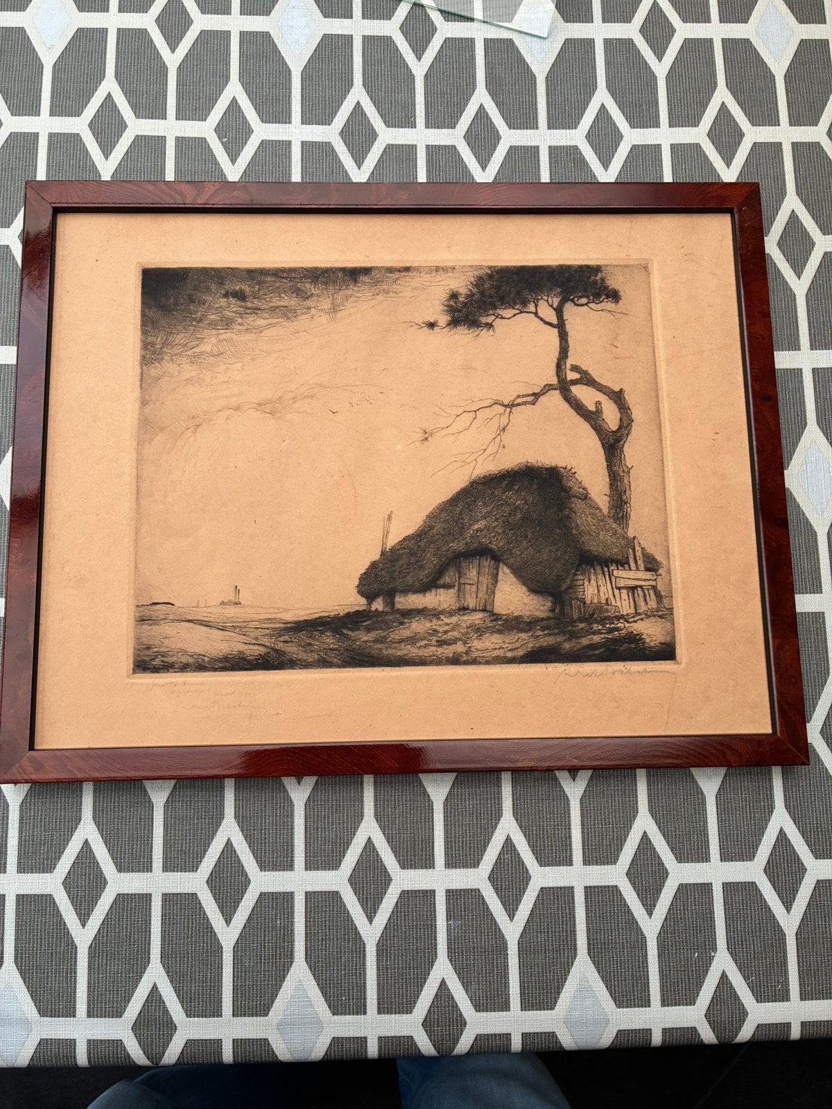 Dirk Baksteen. 1886-1973 originele ets, Ophalen of Verzenden, Print