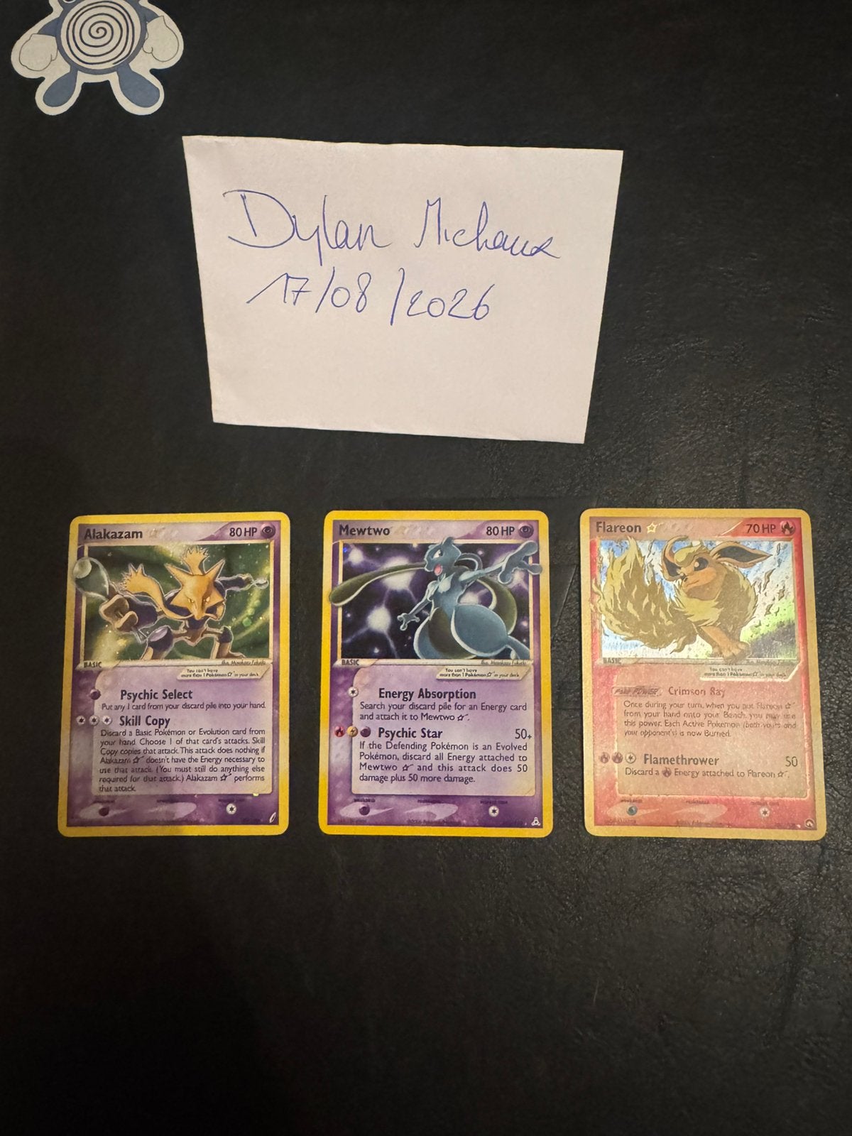 Mewtwo, Alakazam, Flareon gold stars, Ophalen of Verzenden, Zo goed als nieuw