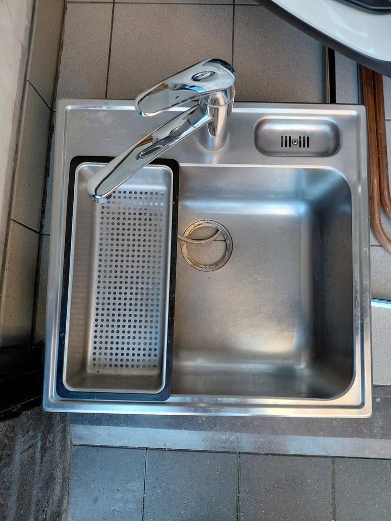 Spoelbak inox met kraan van hansa, Huis en Inrichting, Ophalen