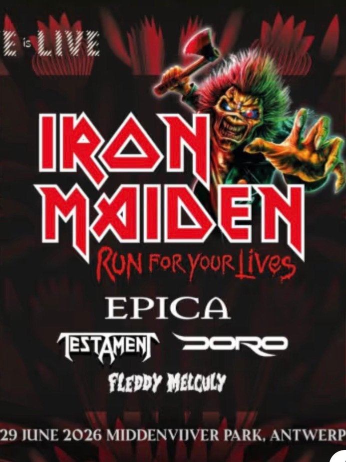 1 ticket voor 29 juni Iron Maiden enz…