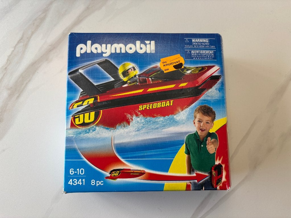 Playmobil 4341 - Speedboat / Hors-bord à emporter, Enlèvement ou Envoi, Comme neuf, Bateau, Kit complet