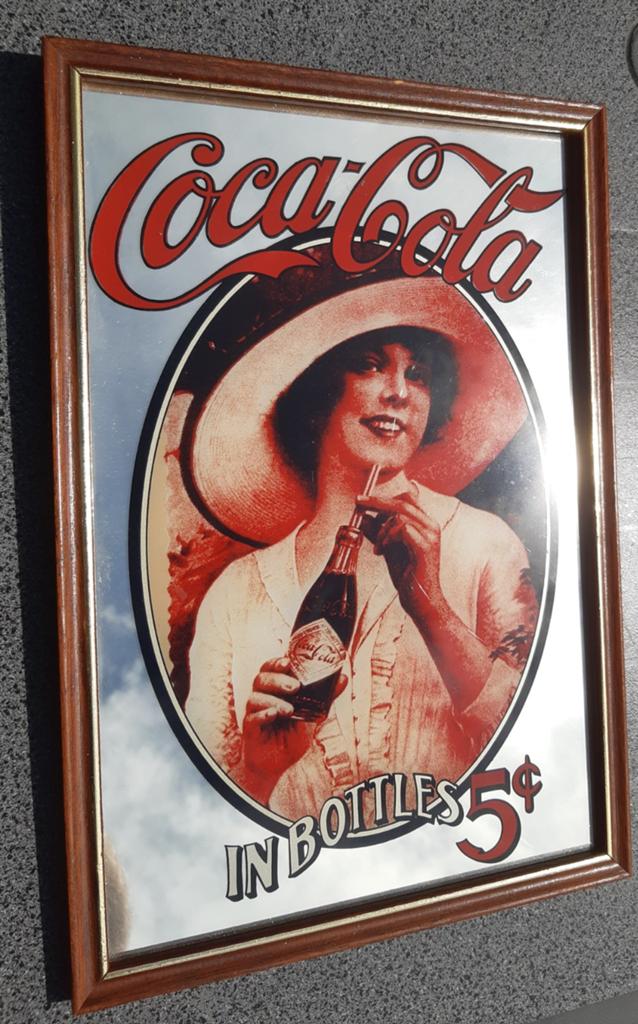 Coca Cola kader met spiegel., Ophalen