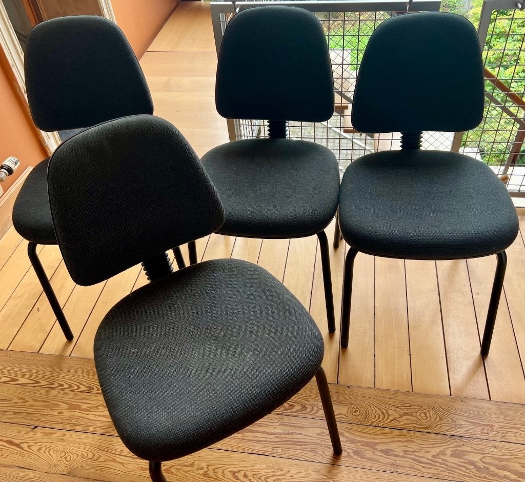 Ensemble SITMATIC – chaise de bureau + 4 chaises réunion, Enlèvement, Utilisé, Noir, Chaise de bureau