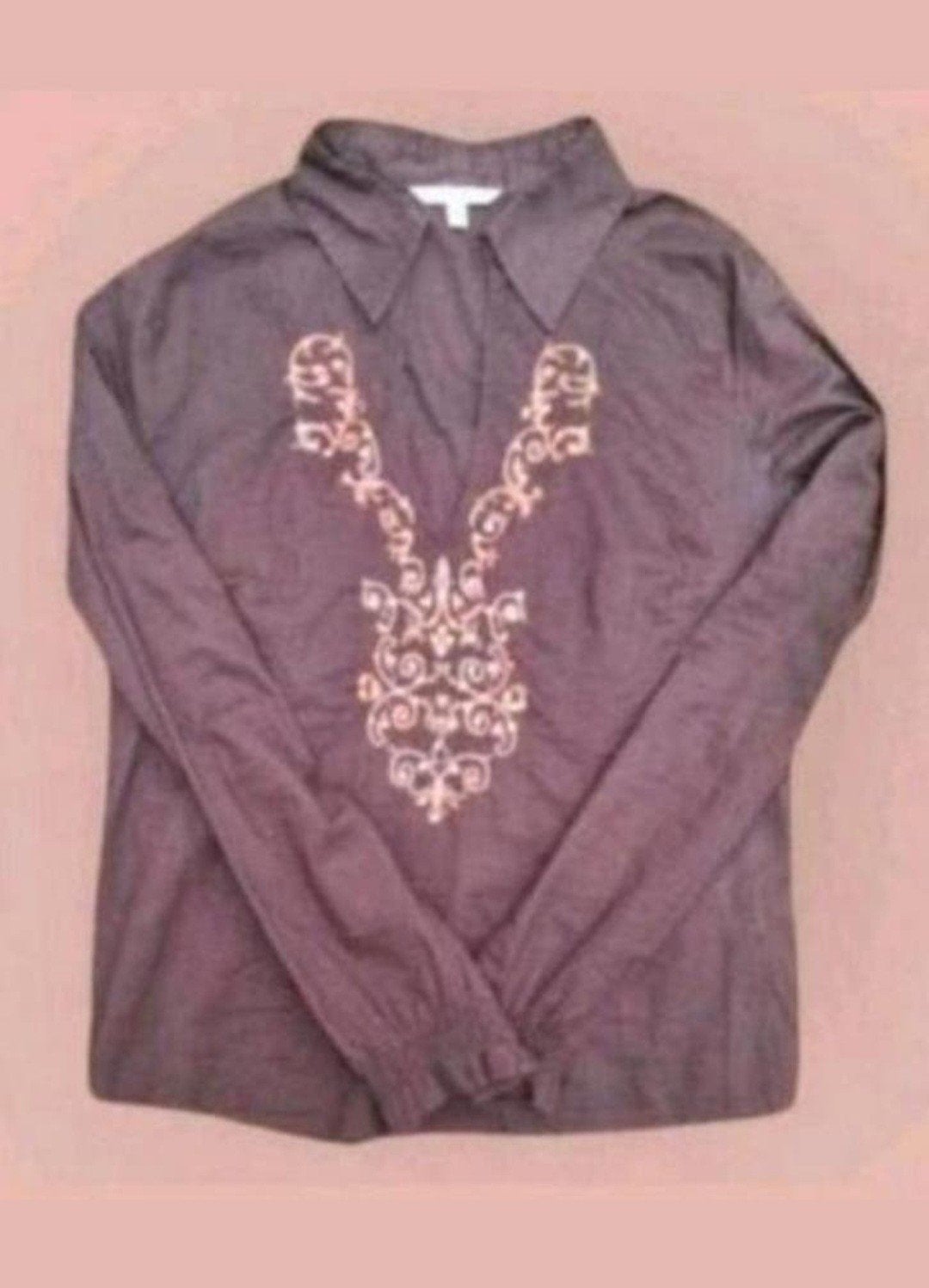 CASA BLANCA Blouse Maat 42 Zo goed als Nieuw, Bruin, Maat 42/44 (L), Ophalen of Verzenden, Casa Blanca