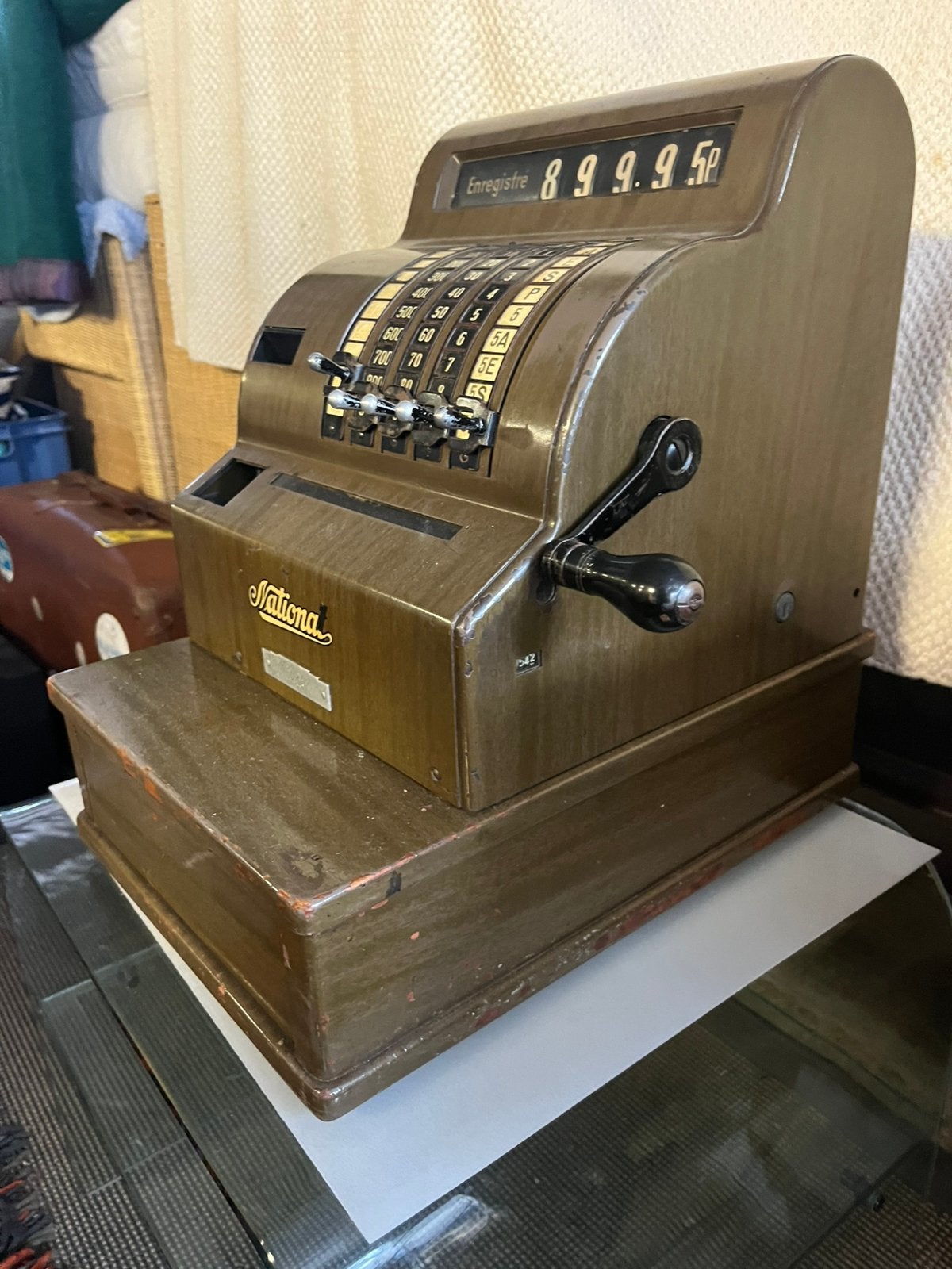 vintage National kassa 1920 -1940, Ophalen