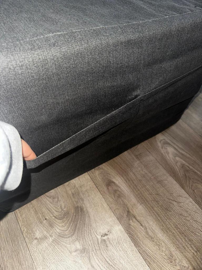 Pouf lit d appoint, Enlèvement, Comme neuf, Deux personnes, Gris