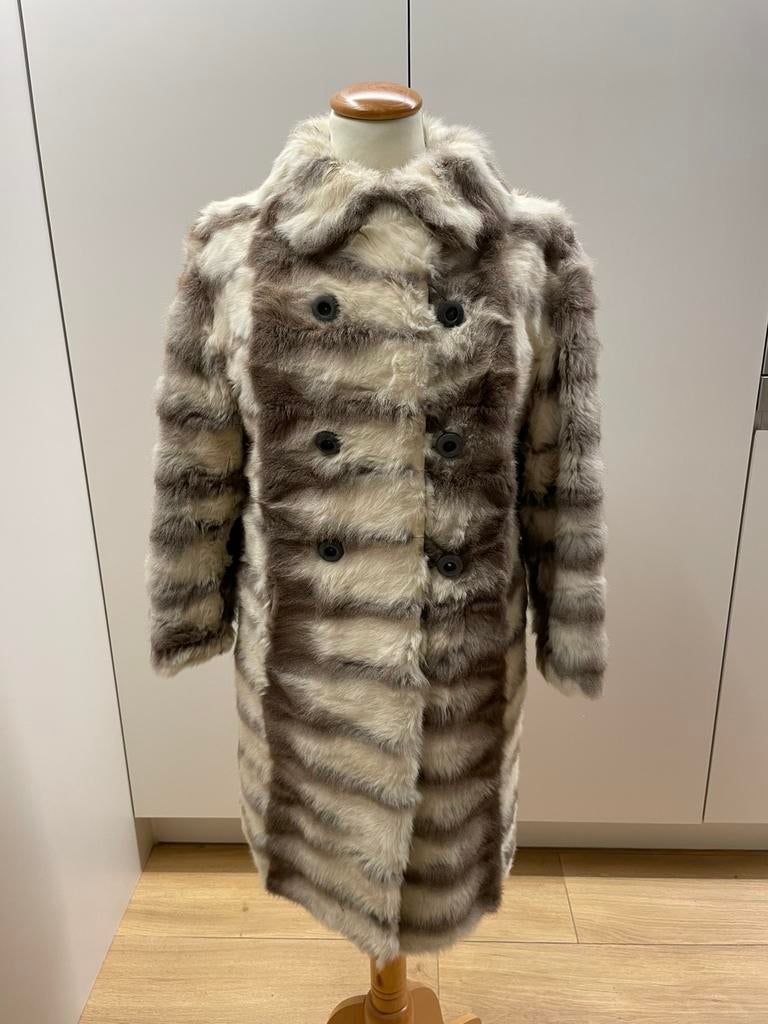 Prachtige bontmantel, Kleding | Dames, Ophalen of Verzenden, Zo goed als nieuw, Maat 36 (S), Wit