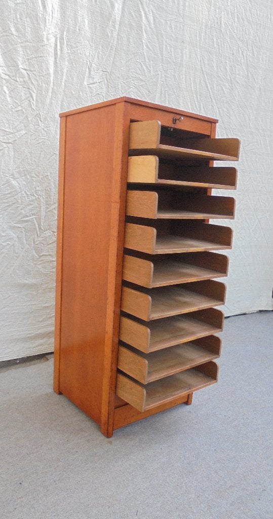 Armoire à volets vintage, classeur, à musique, commode, Antiquités & Art, Enlèvement ou Envoi