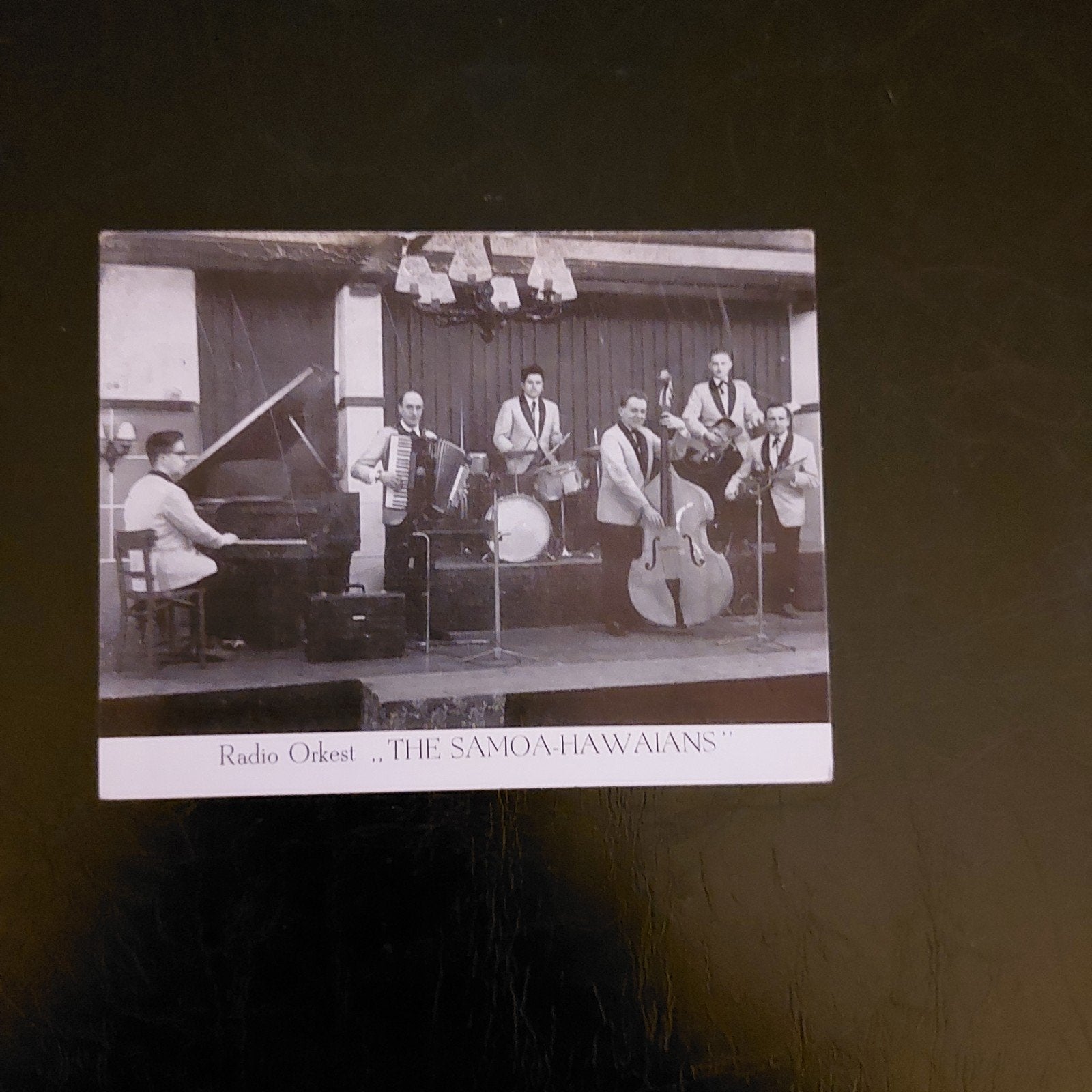 fotokaart orkest The Samoa-Hawians, Ophalen of Verzenden