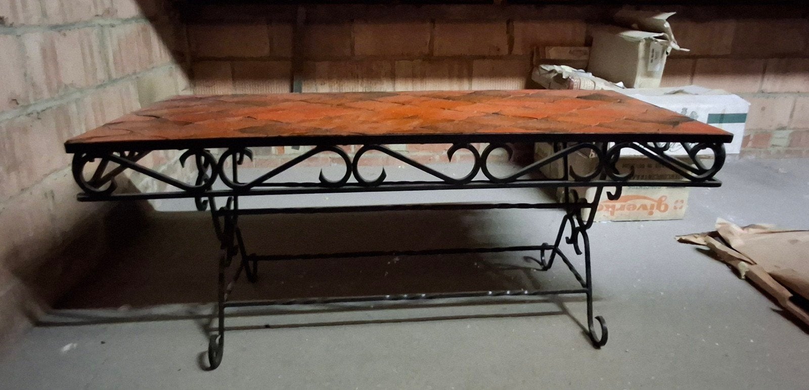 Table basse fer forgé et carrelage, Enlèvement