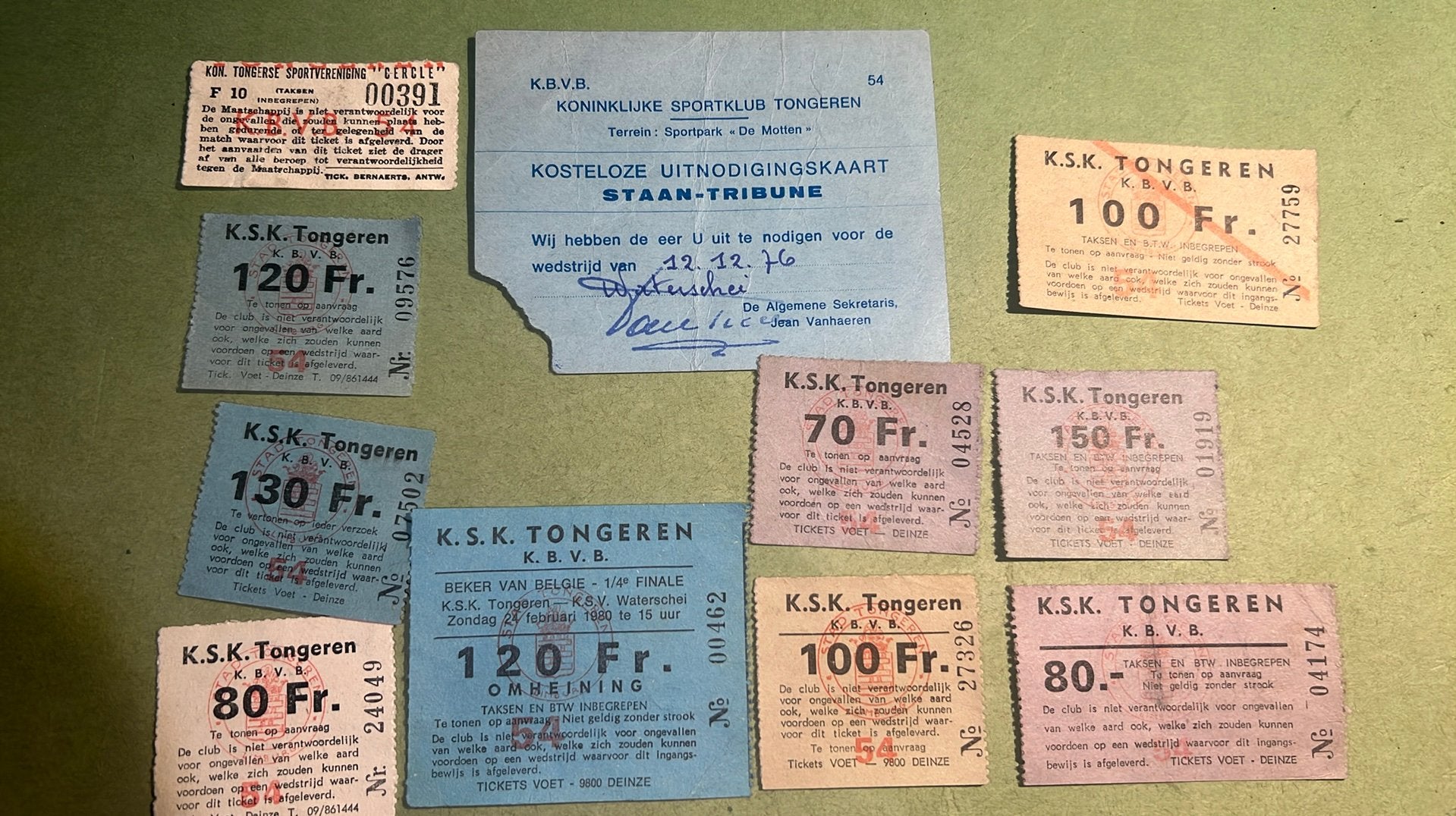 11 KSK Tongeren kaartjes tickets, Verzenden, Gebruikt, Overige typen