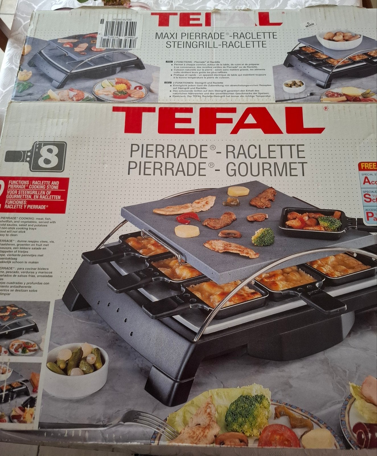 TEFAL (gourmet & raclette) 1x gebruikt, Elektronische apparatuur, Ophalen, Zo goed als nieuw, 4 t/m 7 personen