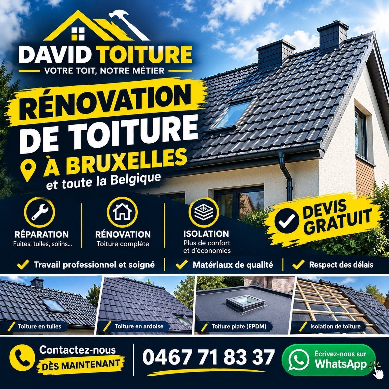 Toiture et reparatione, Enlèvement, Comme neuf
