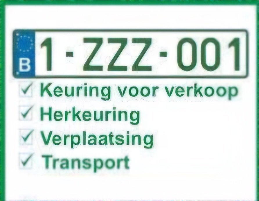 Z platen voor keuringen,verplaatsing en ophalen van uw wagen