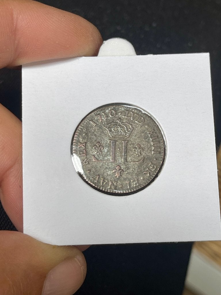 Frankrijk 30 deniers 1710 D Lyon, Ophalen, Frankrijk, Losse munt
