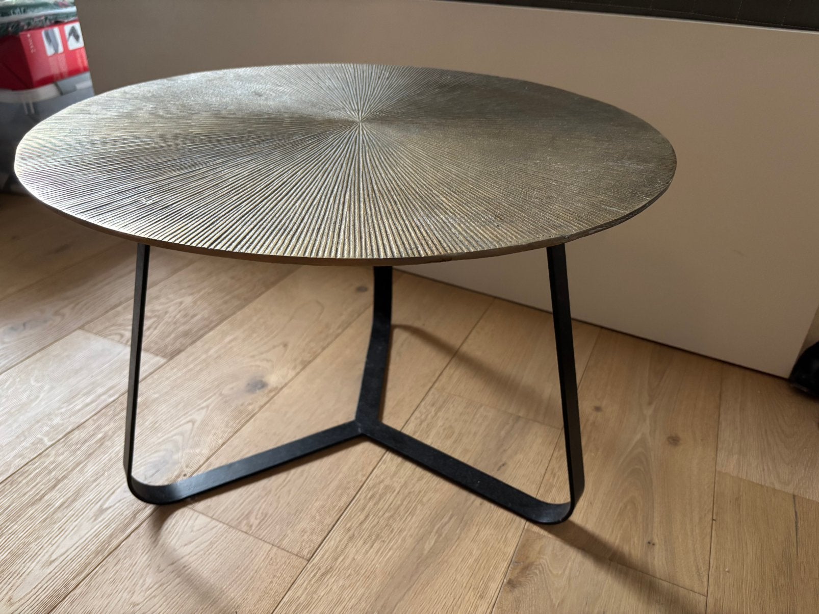PTMD - salontafel Kae - 59x59x41cm - zwart, Ophalen, Minder dan 45 cm, Gebruikt, Metaal of Aluminium