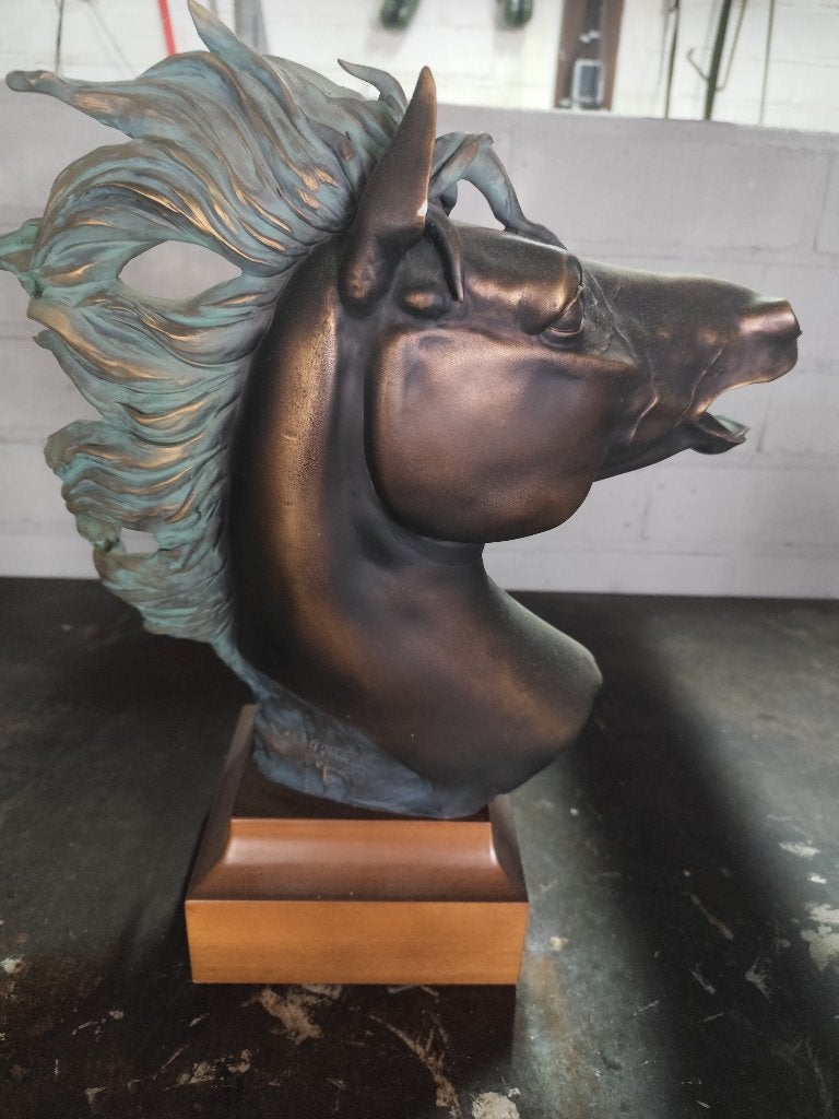 beeld paard, Antiek en Kunst, Ophalen, Buste, Zoogdier, 20 - 50 cm